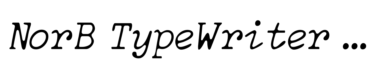 NorB TypeWriter Thin Italic
